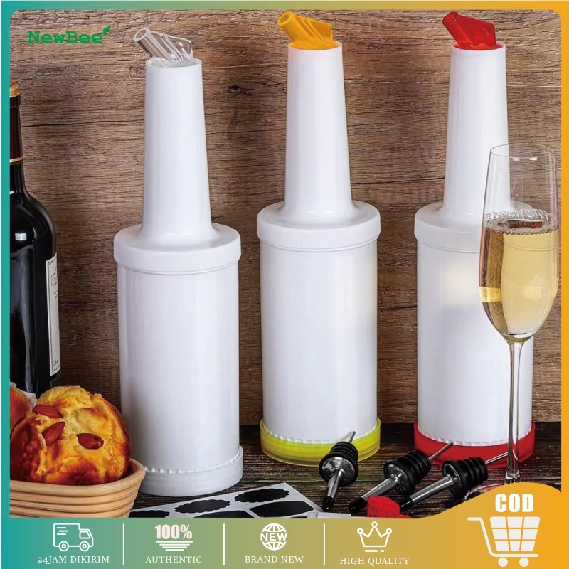 Jual 1 Liter Botol Syrup 1000ml Botol Untuk Sirup Plastik PE Bottle Jar ...