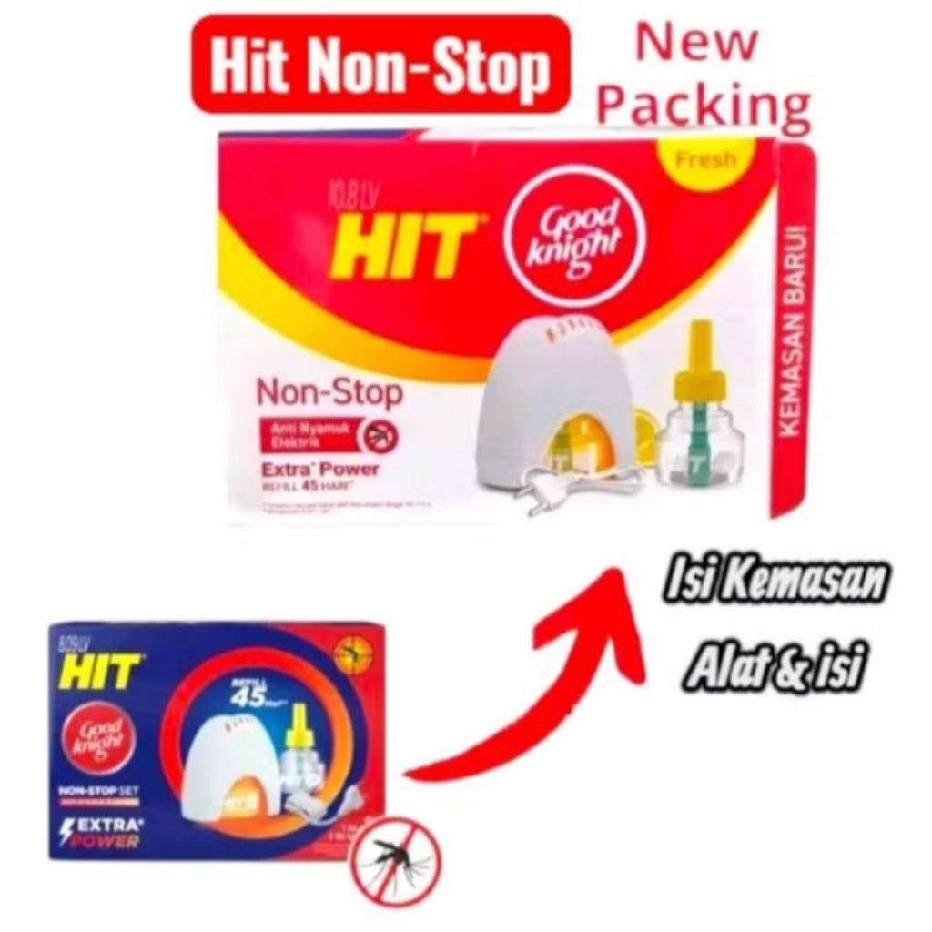Jual Hit Non Stop Set Alat + Refill Obat Nyamuk Elektrik | Shopee Indonesia