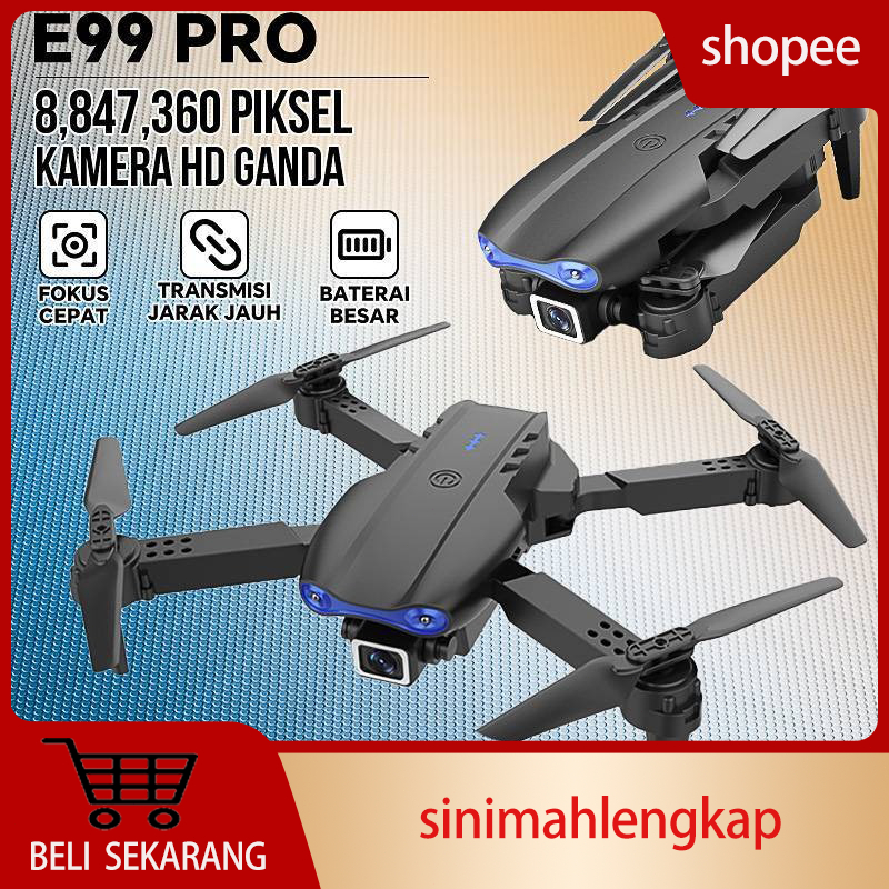 Jual Drone E99 Pro Dengan Kamera HD Drone WiFi FPV Dual Kamera Drone 4K ...