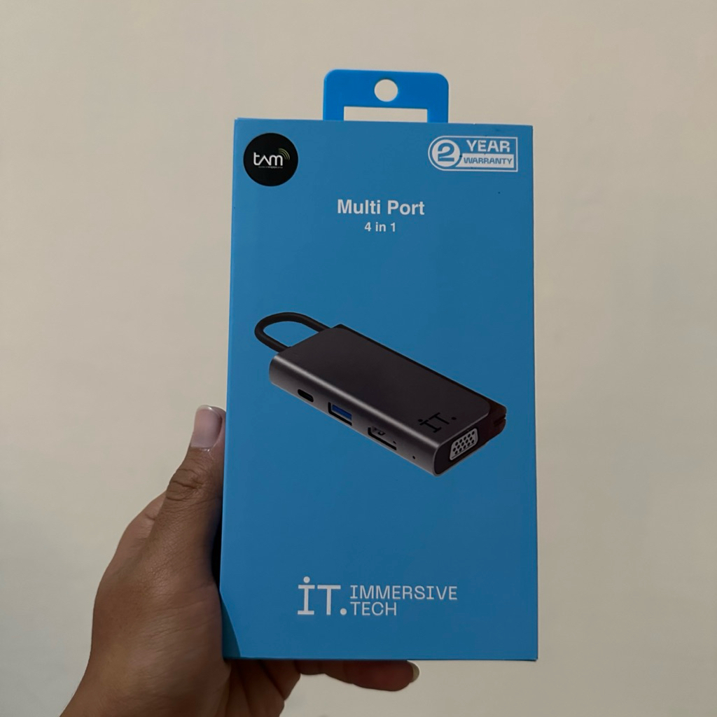 Jual IT Multi Port 4 in 1 Type C USB A HDMI VGA Port Hub | Shopee Indonesia