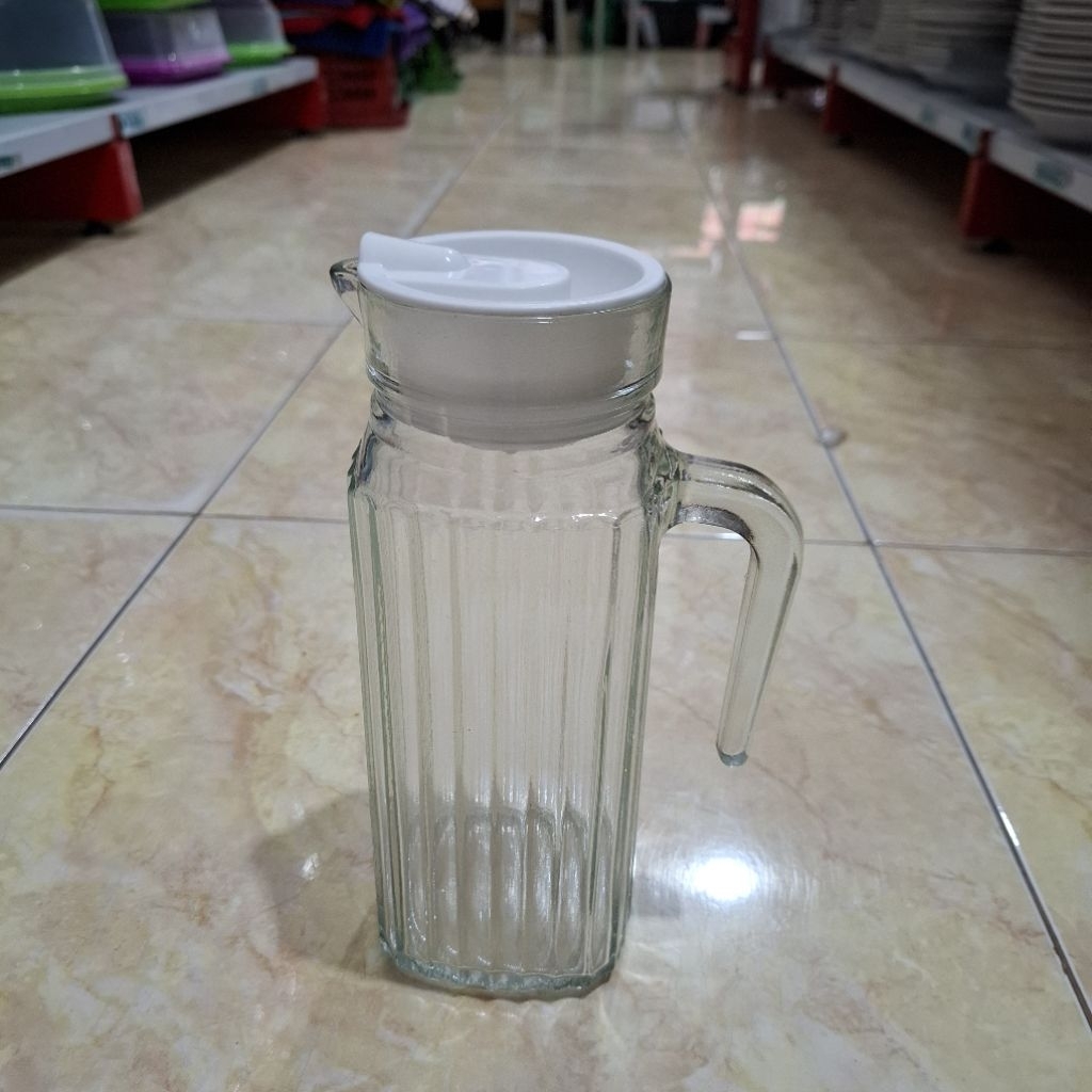 Jual Pitcher kaca 1 liter/Ceret beling modern/eskan cuka | Shopee Indonesia