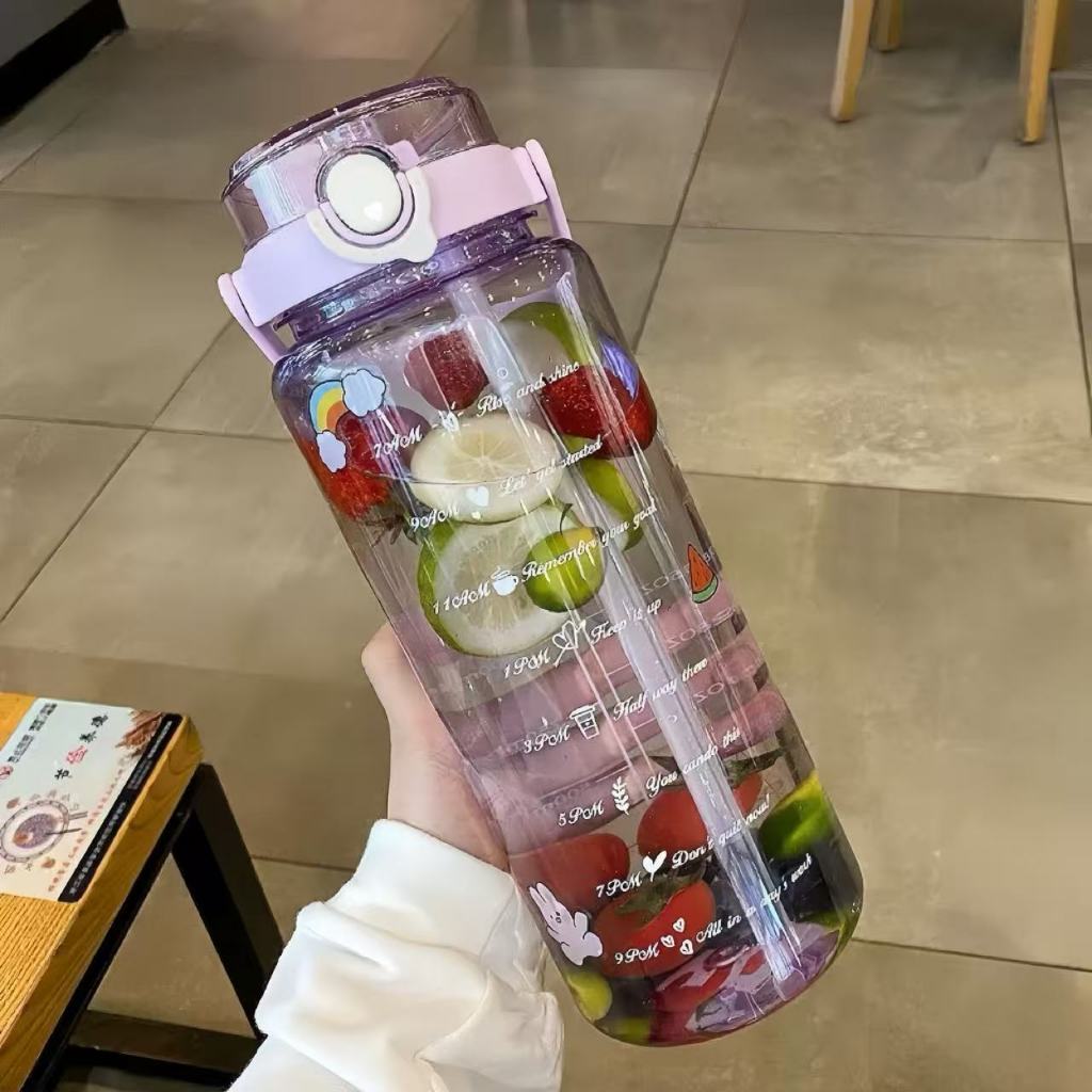Jual PlastiK Botol Minum Transparan free stiker 2000ml | Shopee Indonesia