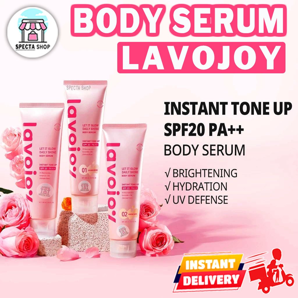 Jual lavojoy Let It Glow Daily Shine Body Lotion Serum Instant Tone Up ...