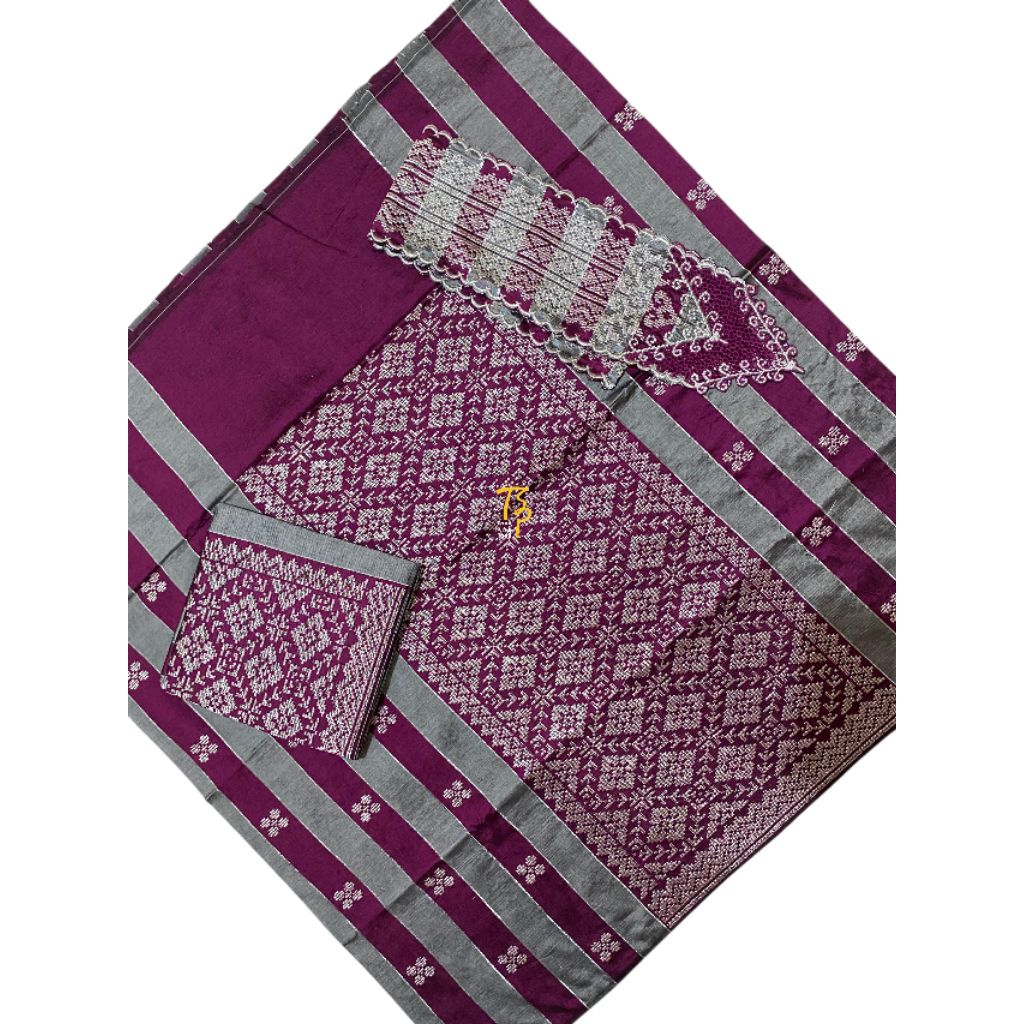 Jual kain tenun Bengkalis Riau (SET MAMAPAPA 2KAIN 1SELENDANG RUNCING ...