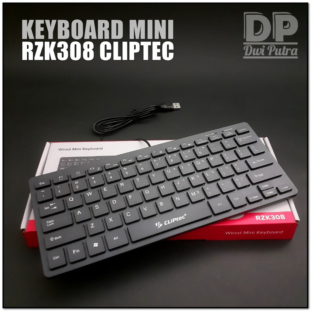 Jual KEYBOARD MINI CLIPTEC USB // RZK308 RZK-308 308// CHOCOLATE OFFICE ...