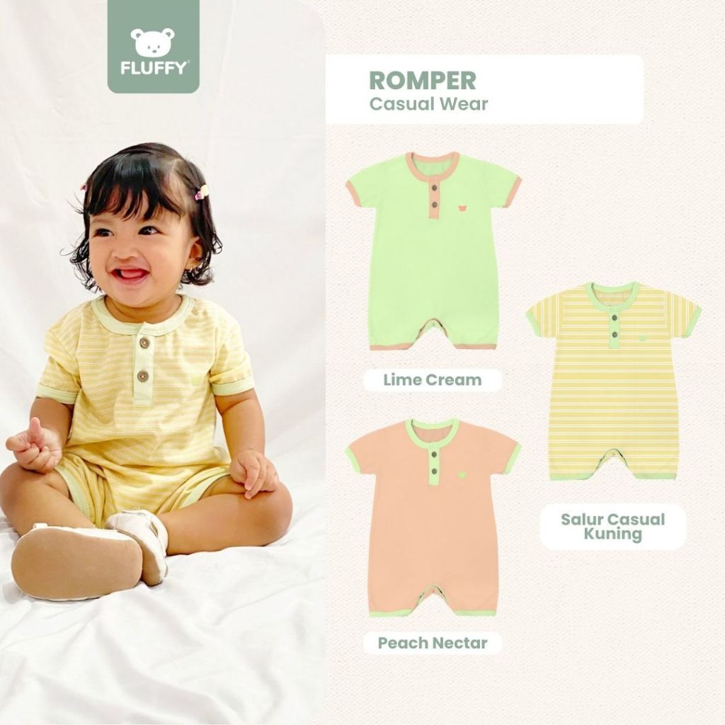 Jual FLUFFY - Romper Baby Girl - Casual Wear Lembut & Standart SNI (1 ...