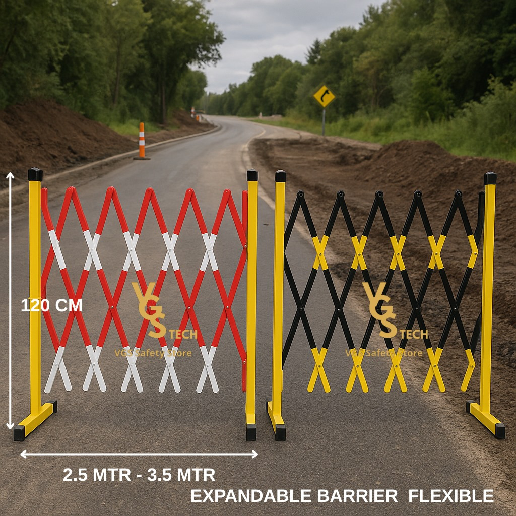Jual Board Barrier Lipat Traffic Road Safety Expandable Barrier PVC ...