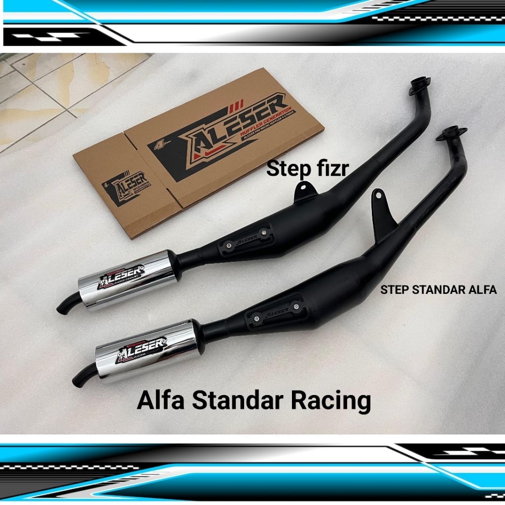 Jual Knalpot yamaha alfa standar racing original ALESER powder coating ...