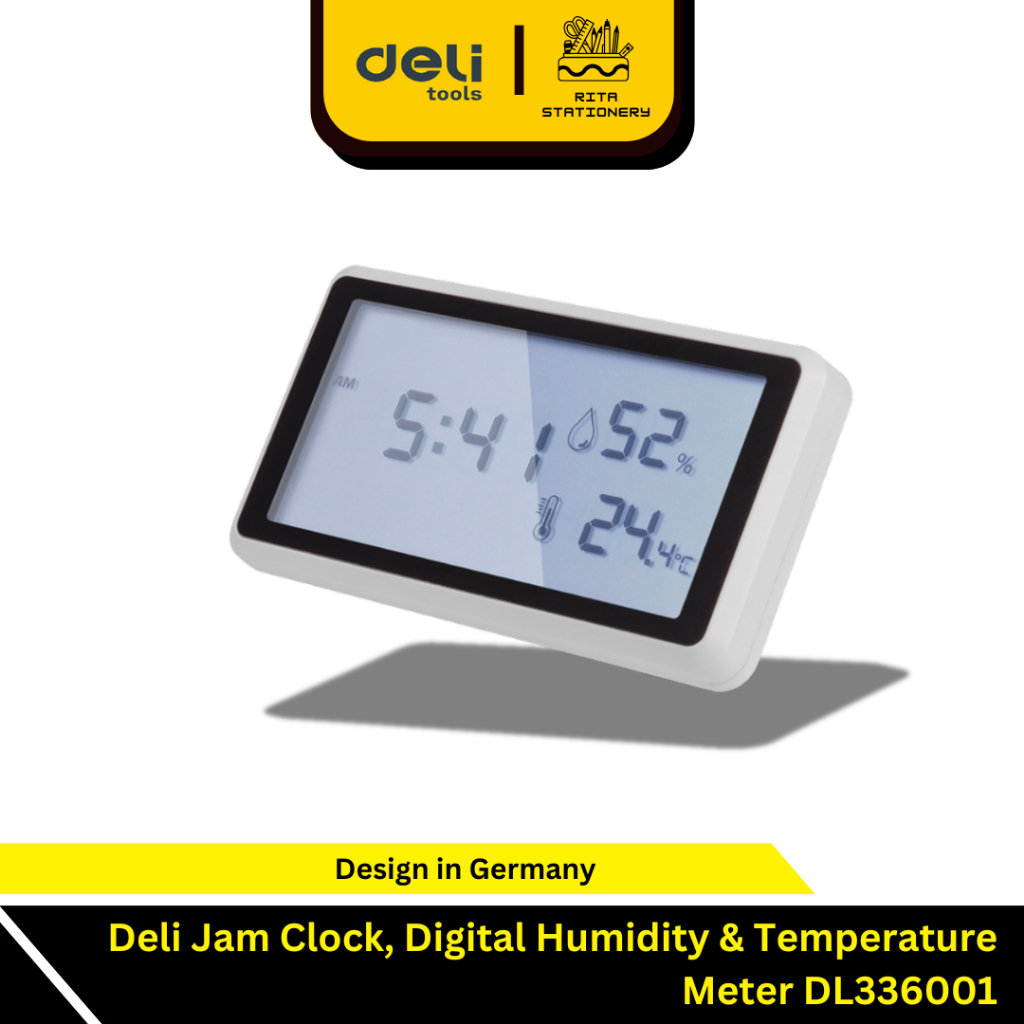 Jual Deli LCD Detectors / Jam Meja LCD Digital Tampilan Suhu / Digital ...