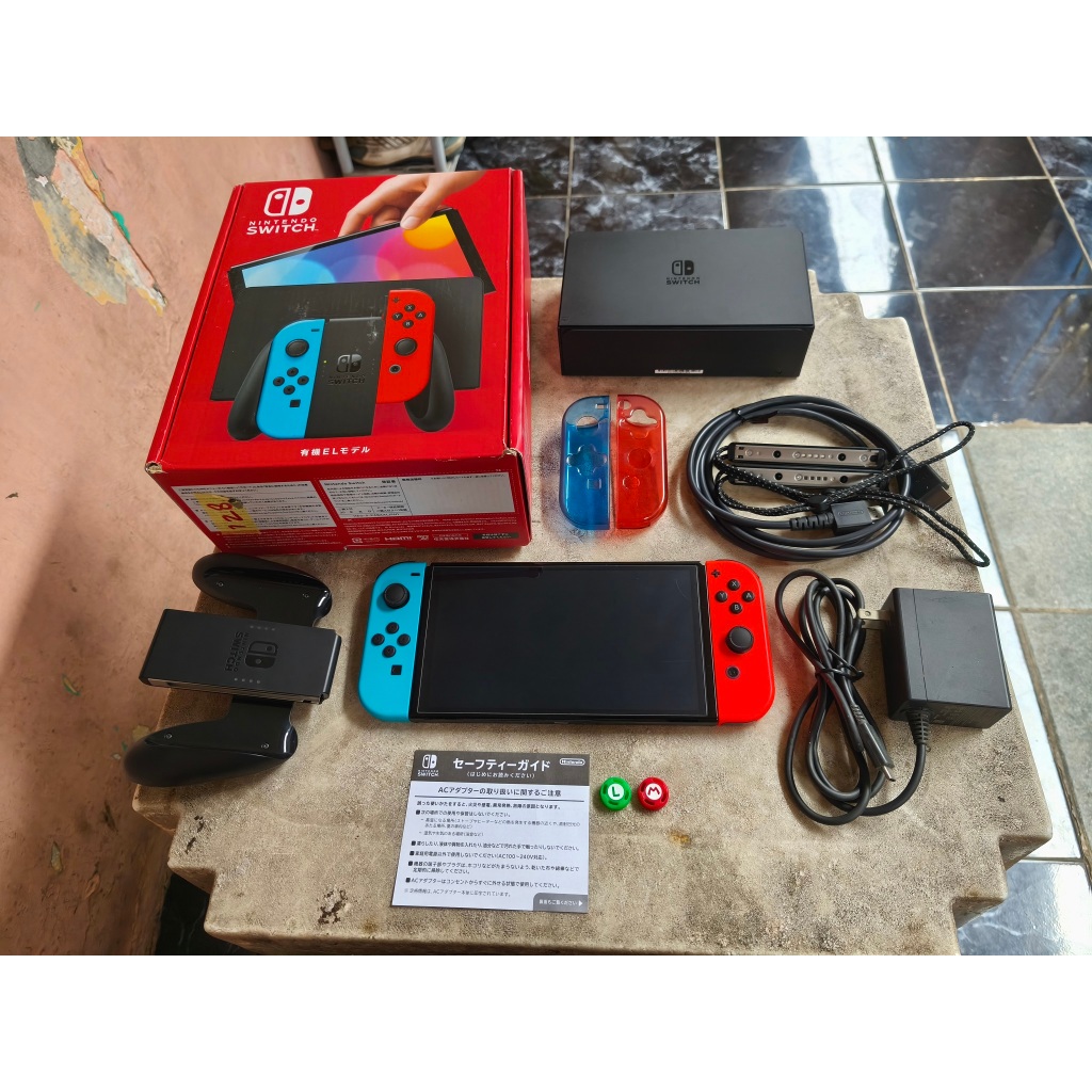 Jual Nintendo Switch OLED CFW Atmos 128GB Neon Red Blue Fullset 01 ...