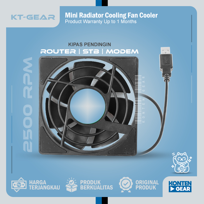 Jual Mini Radiator Cooling USB Fan Cooler for Wi-Fi Router / Modem ...