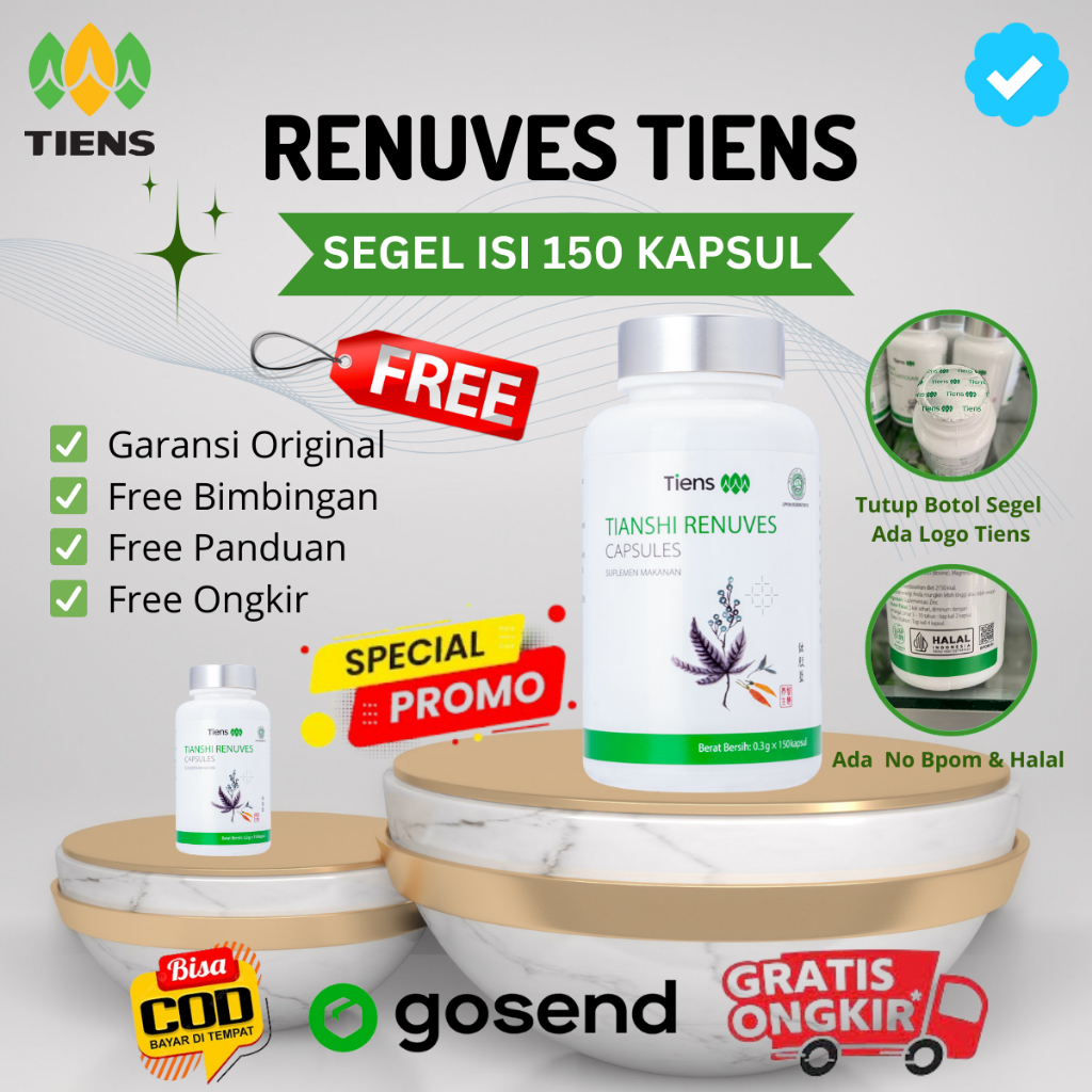 Jual Renuves Tiens Capsules Original 1 Botol Segel 150 Kapsul | Shopee ...