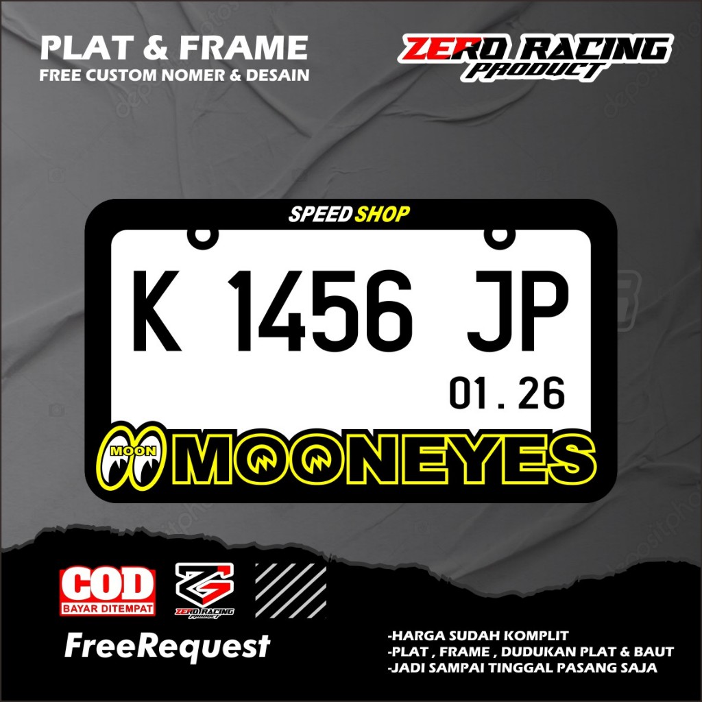 Jual Frame Plat Nomor Akrilik Custom Untuk Motor Free Custom Plat ...