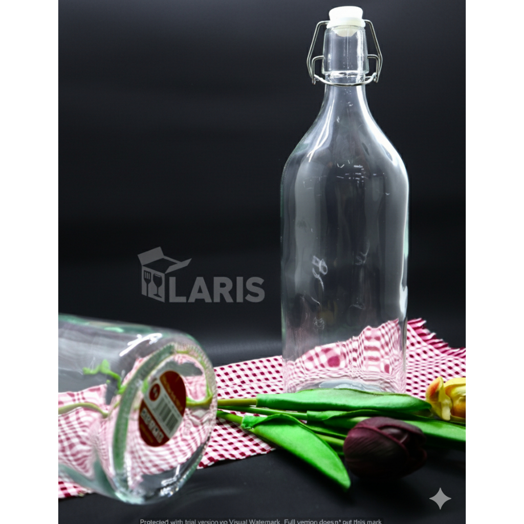 Jual Botol Kaca Swing 1 Liter Premium & Food Grade - Wadah Air Minum ...