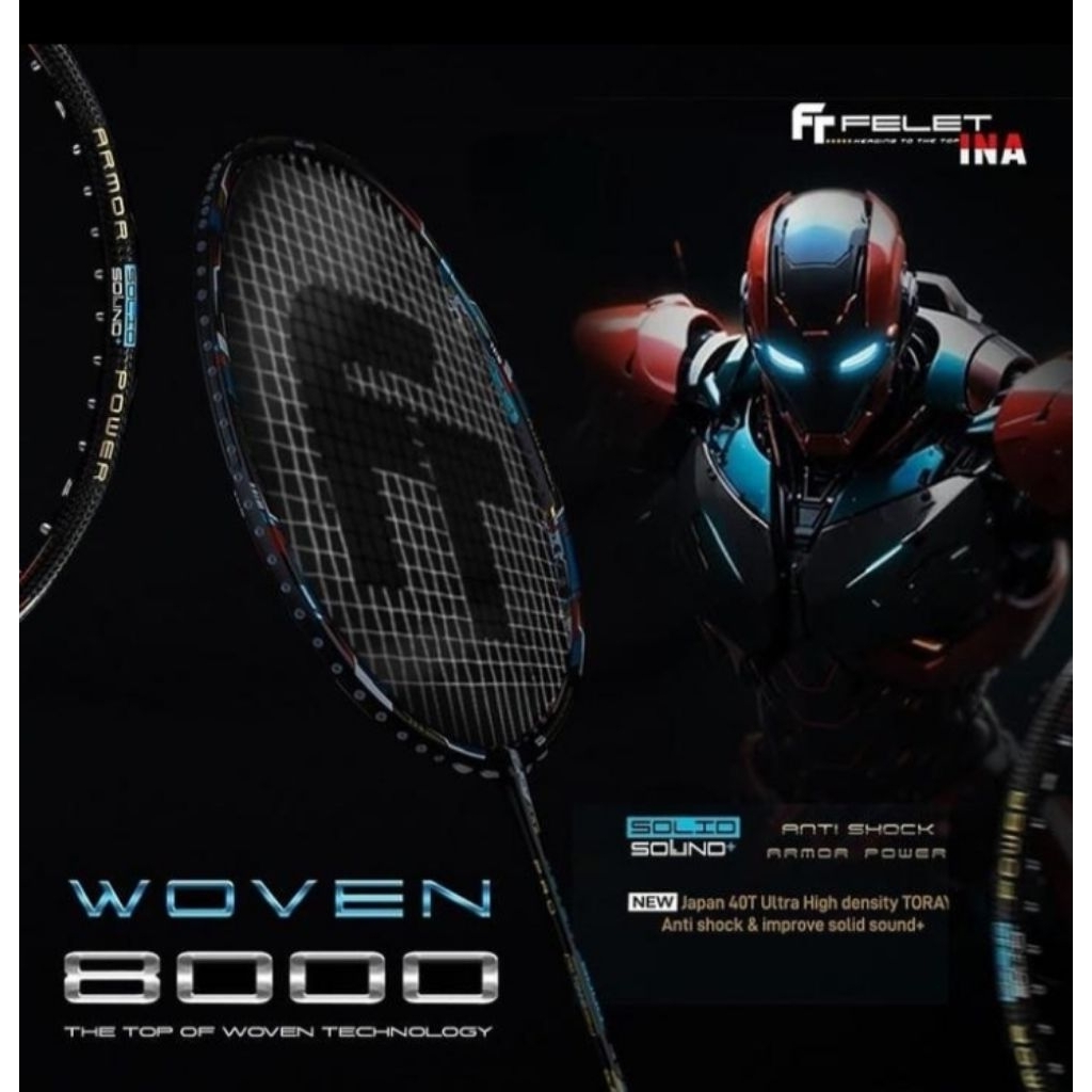 Jual RAKET BADMINTON FELET WOVEN 8000 PRO | Shopee Indonesia