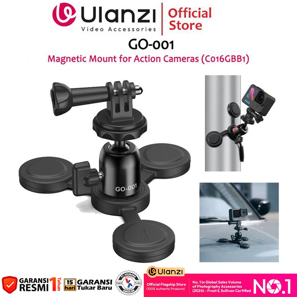 Jual Ulanzi GO-001 Magnetic Mount for GoPro, Action Cameras | Shopee ...