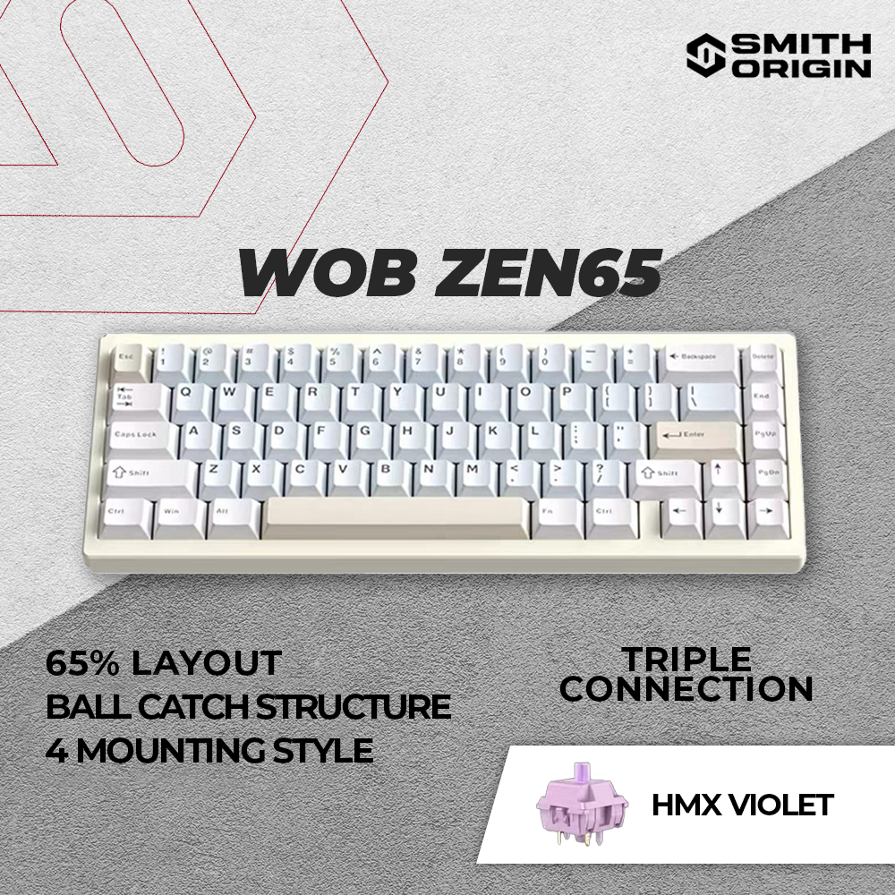Jual WOB Zen65 Aluminium Trimode Wireless Mechanical Keyboard | Shopee ...