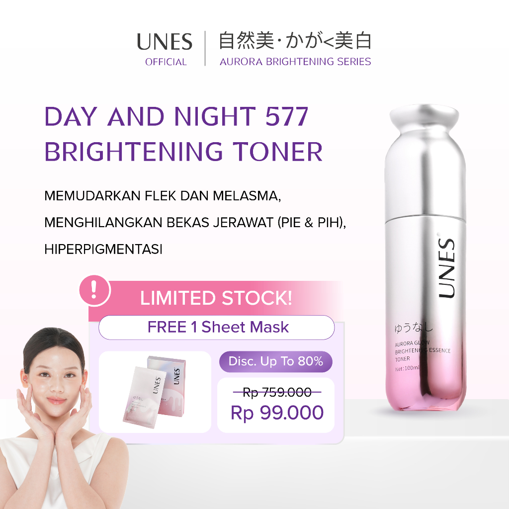Jual UNES - 577 Toner Whitening Day&Night 100ml Mencerahkan ...