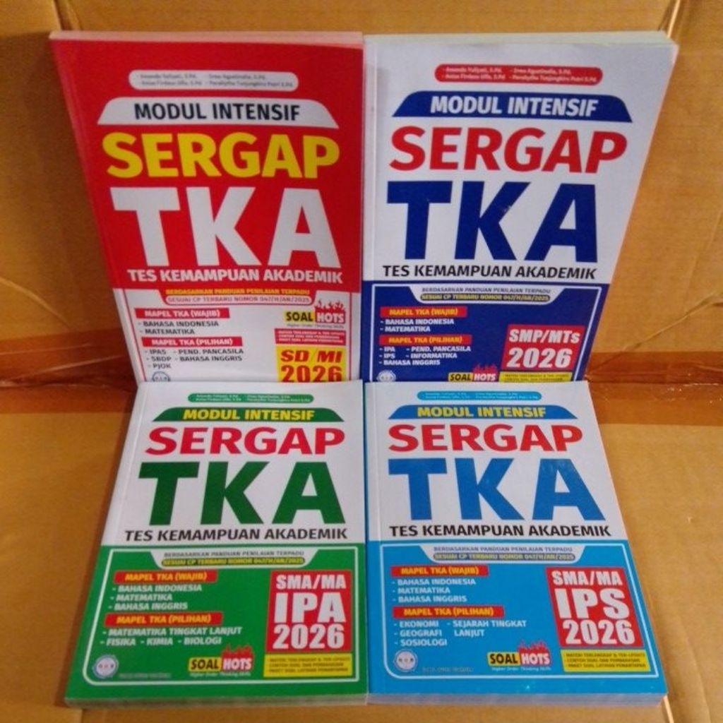 Jual modul intensif sergap TKA ( Tes Kemampuan Akademik ) untuk SD, SMP ...