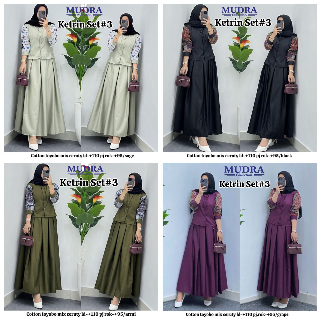 Jual Set Rok|Ketrin#3|Setelan baju dan rok| | Shopee Indonesia