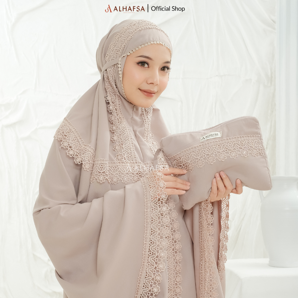 ALHAFSA - Mukena Dewasa 2in1 Katun Renda Mewah Grandia Series
