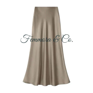 Rok Satin Silk Premium Maxi A Line Satin Skirt Rok Satin Duyung Panjang Rok Size S XXXL
