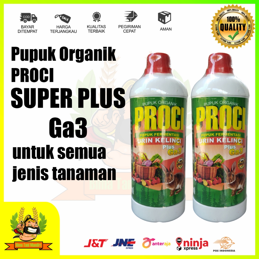 Jual Proci Pupuk Organik Cair Urin Kelinci Super Plus GA3 1 Liter ...