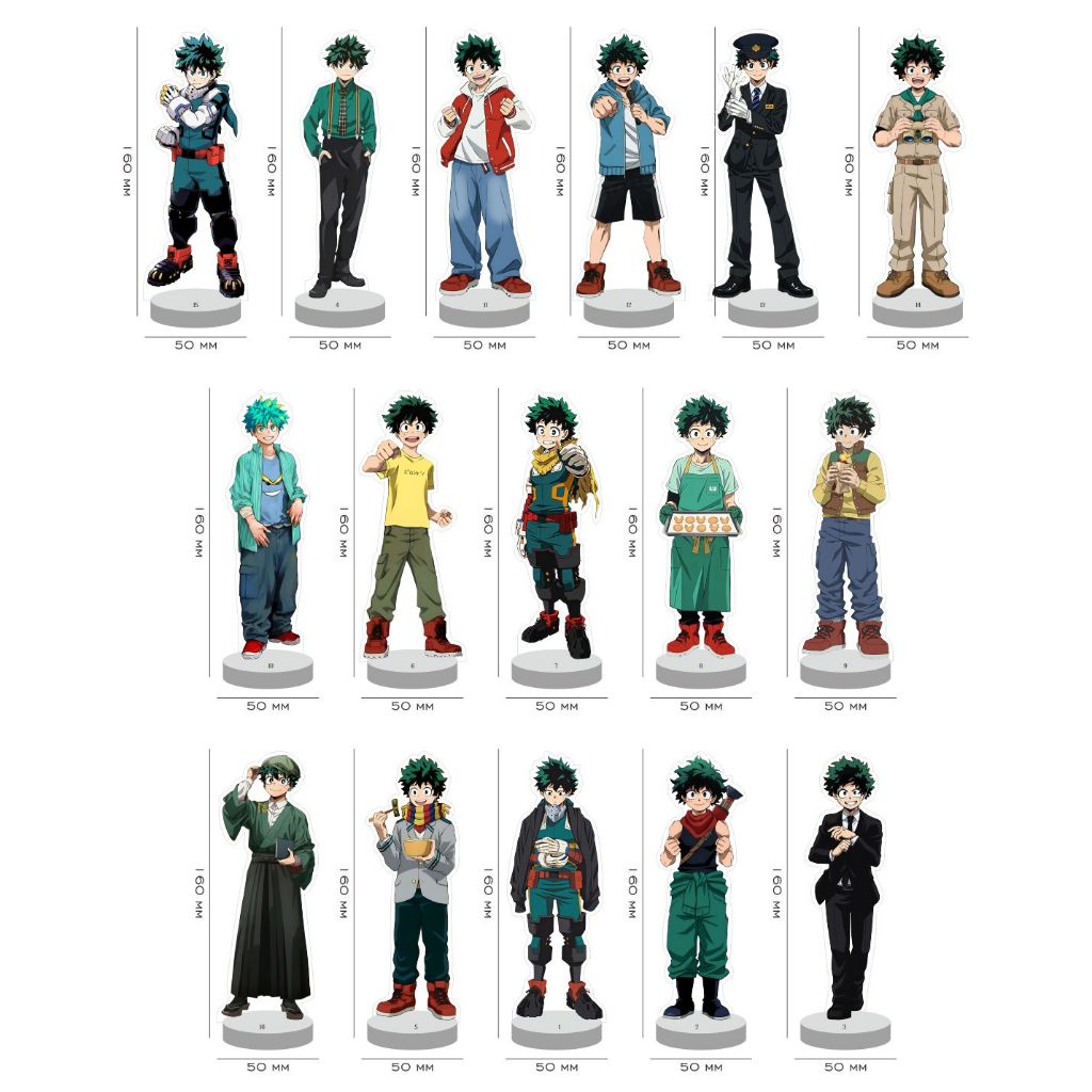 Jual Mini Standee Figure Anime Akrilik my hero academia Deku Izuku ...