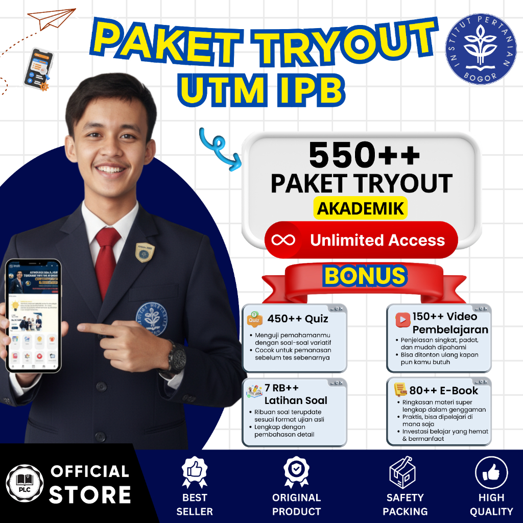 Jual Tryout Online UTM IPB 2026 E-Learning Paling Lengkap CAT Cbt UTM ...