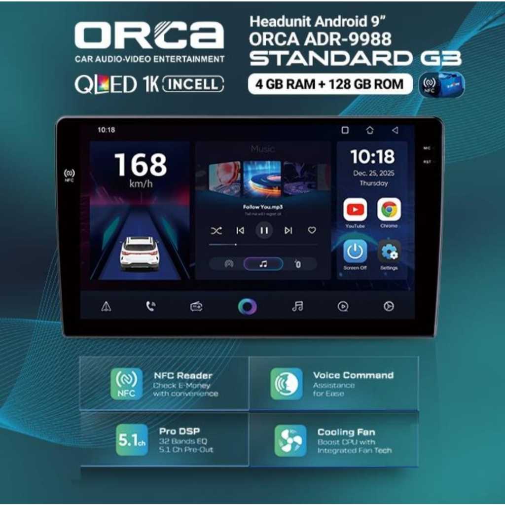 Jual Head Unit ORCA 9 inch ANDROID ORCA RAM 4 GB + 128 GB ROM ANDROID ...