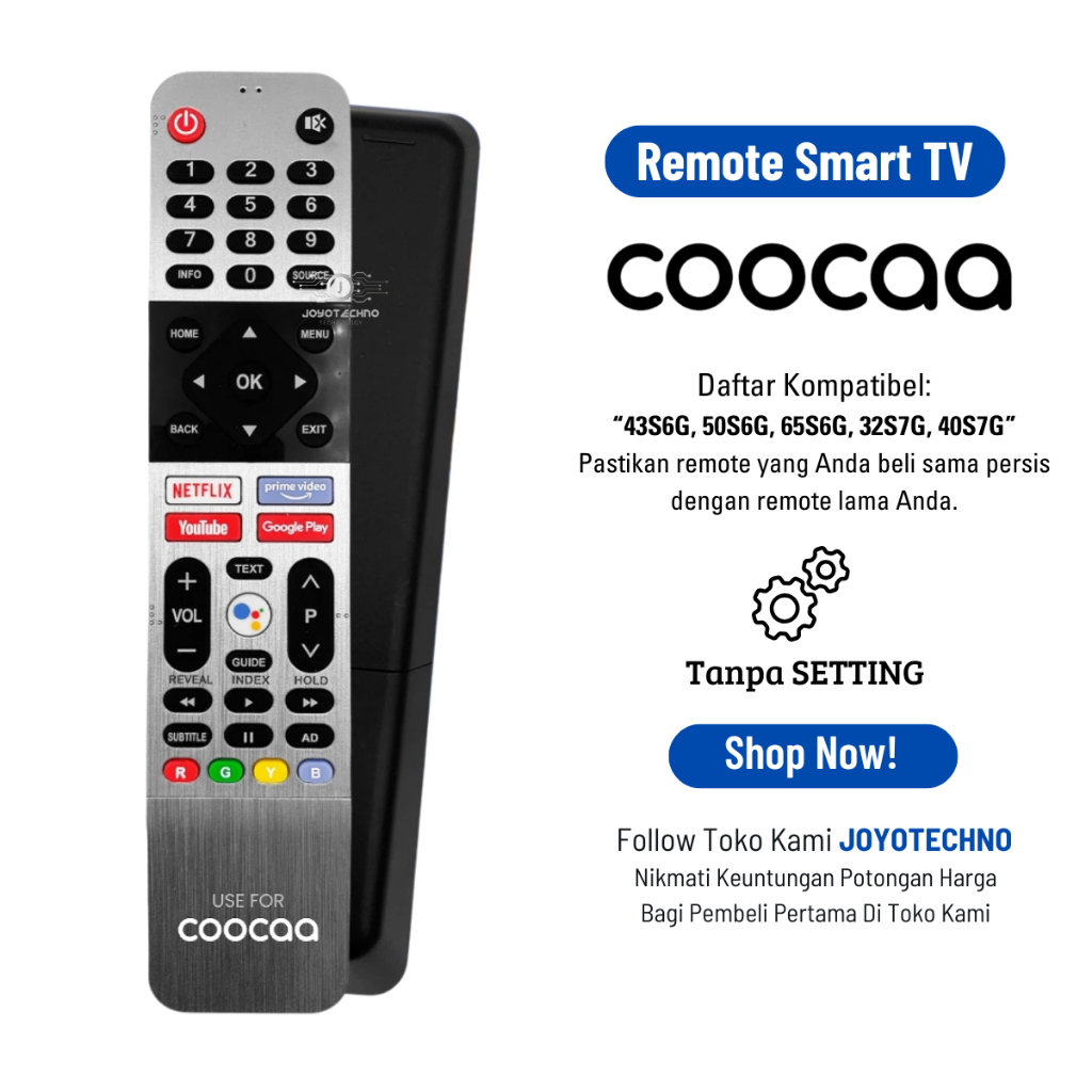Jual Remot Remote Coocaa Silver LCD LED Android Smart TV Non Voice ...