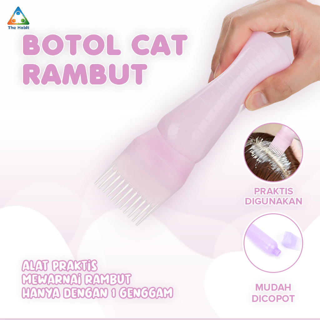 Jual (The Habit) Botol Wadah Pewarna Rambut Alat Cat Rambut Aplikator ...