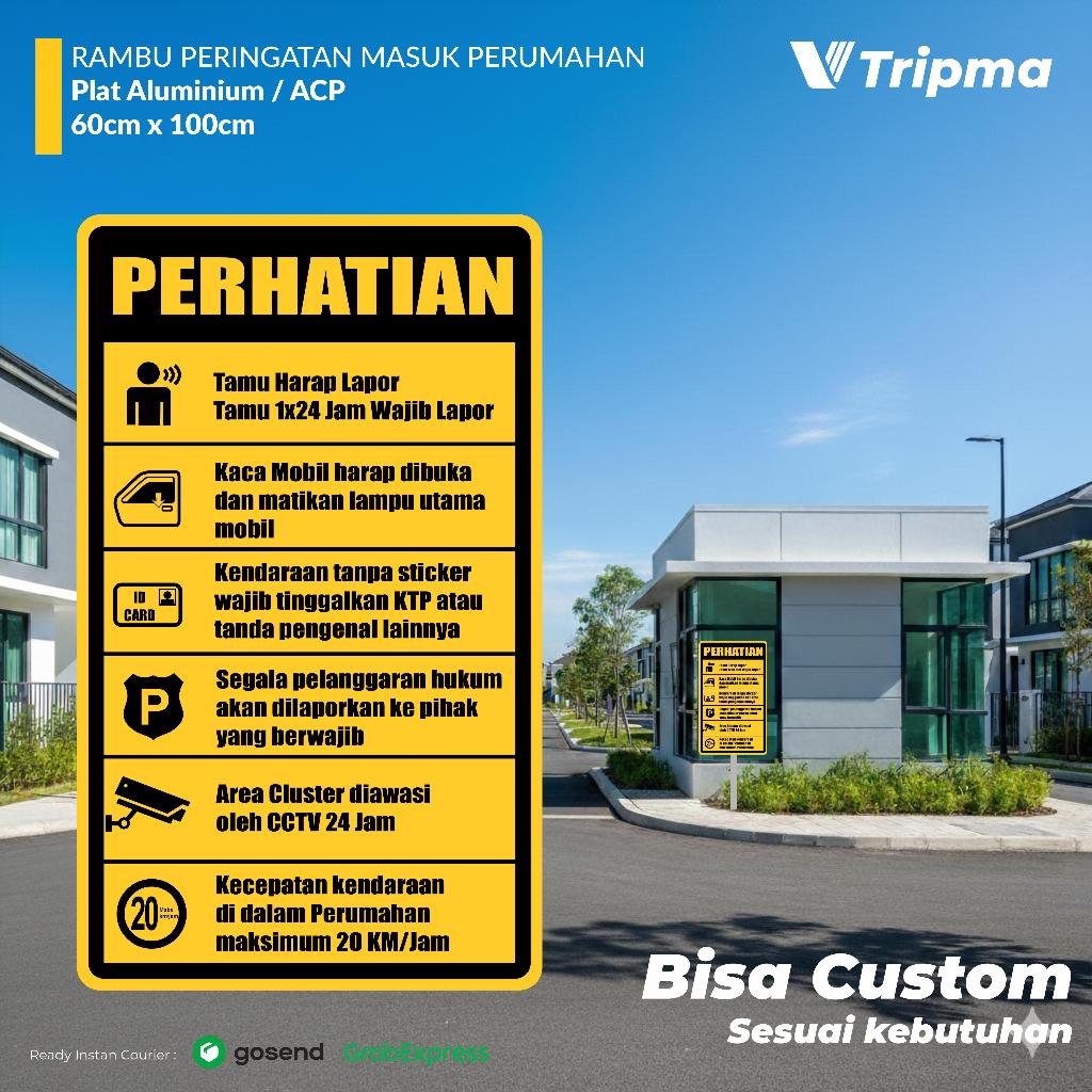 Jual Rambu Himbauan / Informasi Masuk Perumahan Ukuran 60cm x 100cm ...
