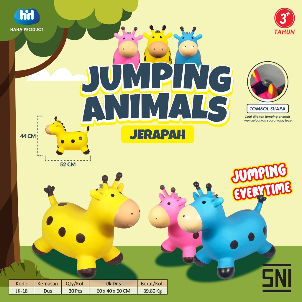 Jual Mainan Animal Jumping Karet jerapah Sound & Light | Shopee Indonesia
