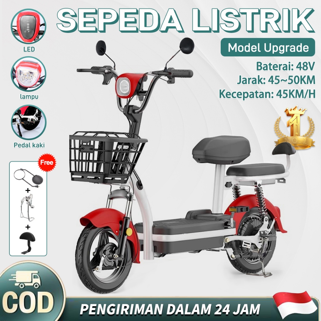 ME sepeda listrik dewasa Listrik Kapasitas angkut 200kg sepeda listrik Dengan Pedal
