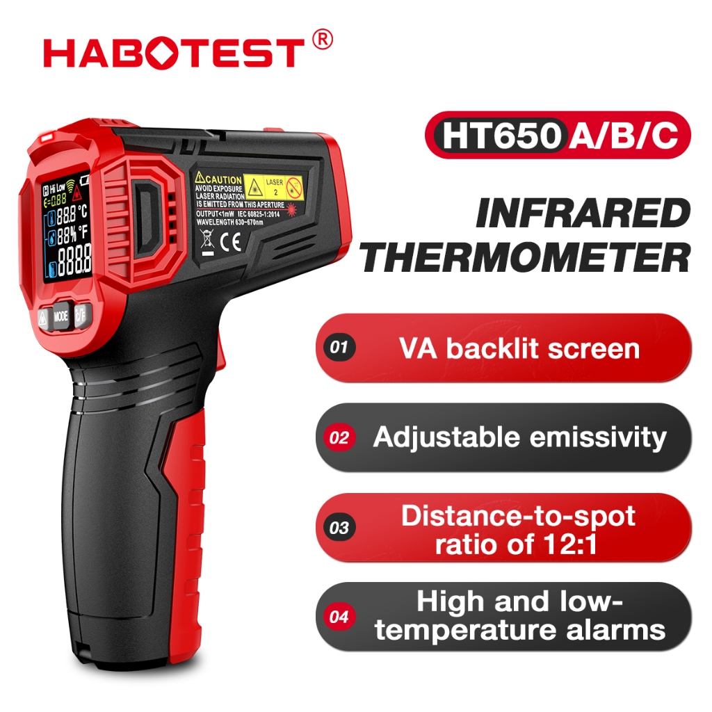 Jual HABOTEST HT650/HM302 Termometer Inframerah Non-Kontak Laser ...
