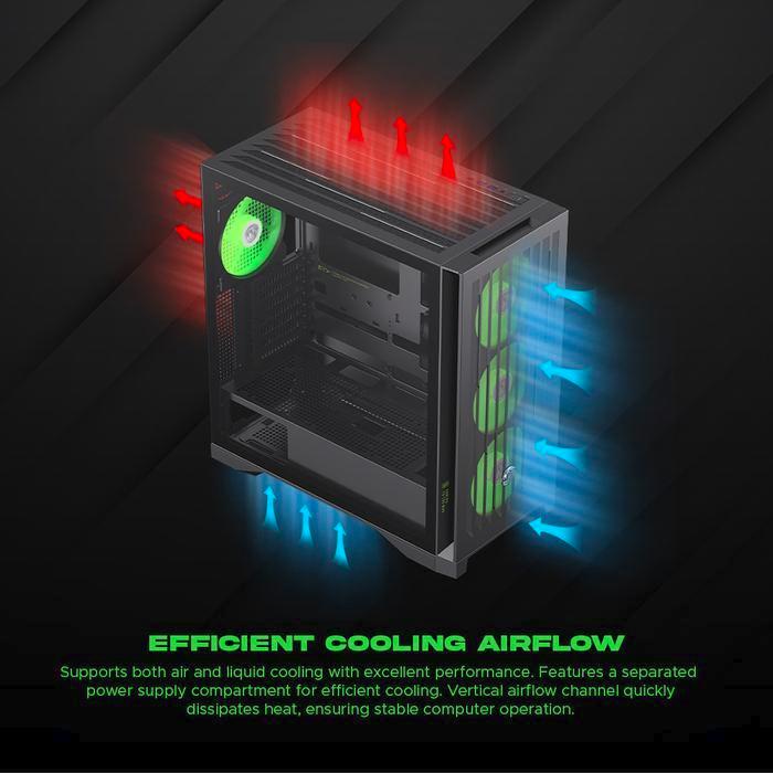 Jual Casing Gamemax Leader 2 E-ATX Mid Tower Gaming PC Case Vertical ...