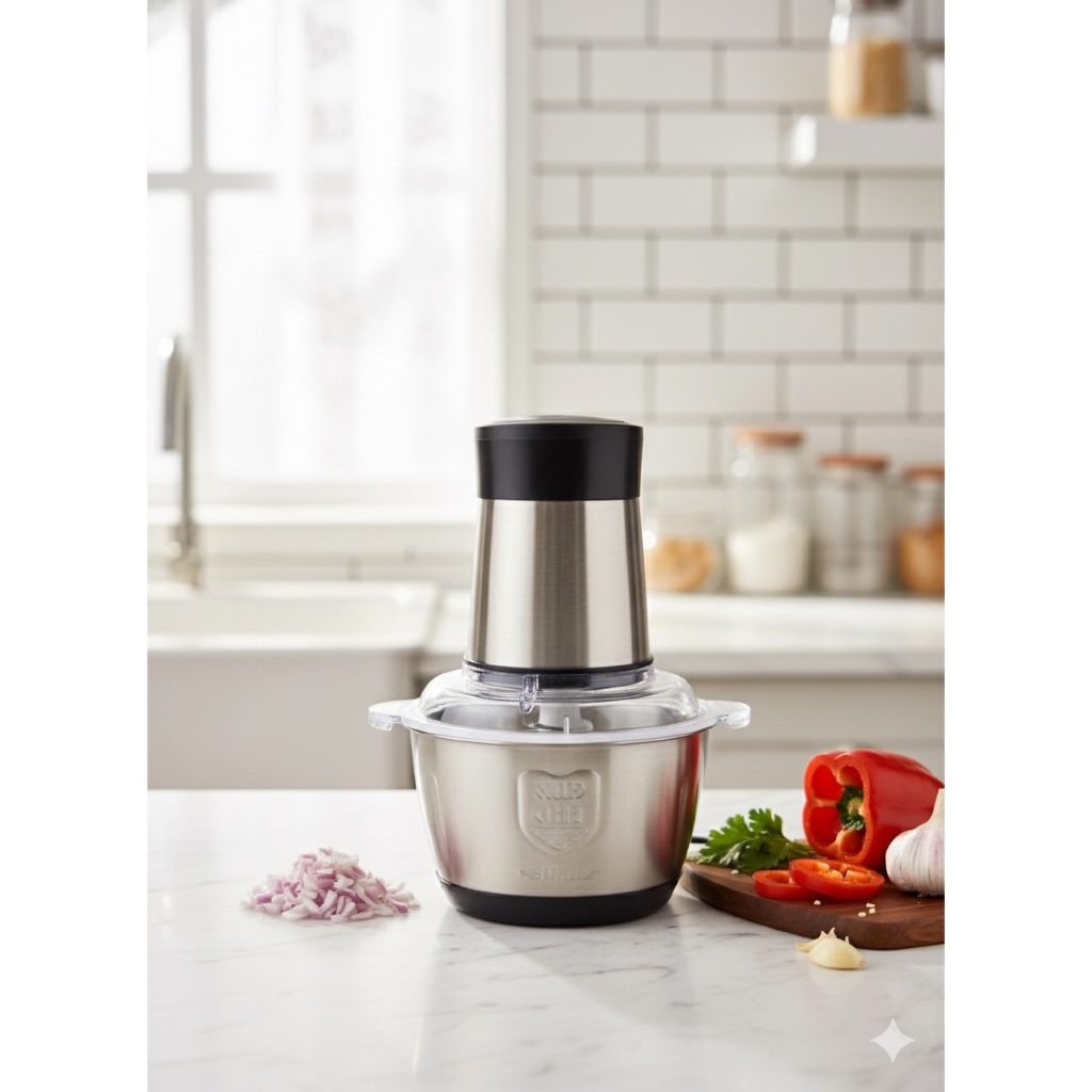Jual Chopper Daging Stainless Blender Mini Giling Daging Sayur Bawang ...