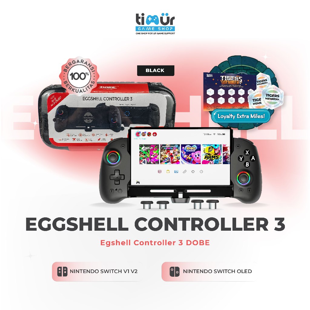 Jual Eggshell Controller 3 Joycon Joy-Con For Nintendo Switch V1 V2 ...