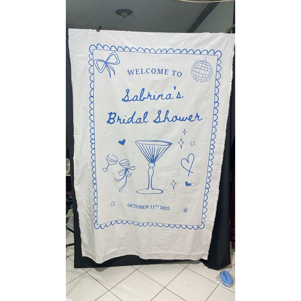 Jual linen welcome signs linen wedding signs Backdrop party backdrop ...