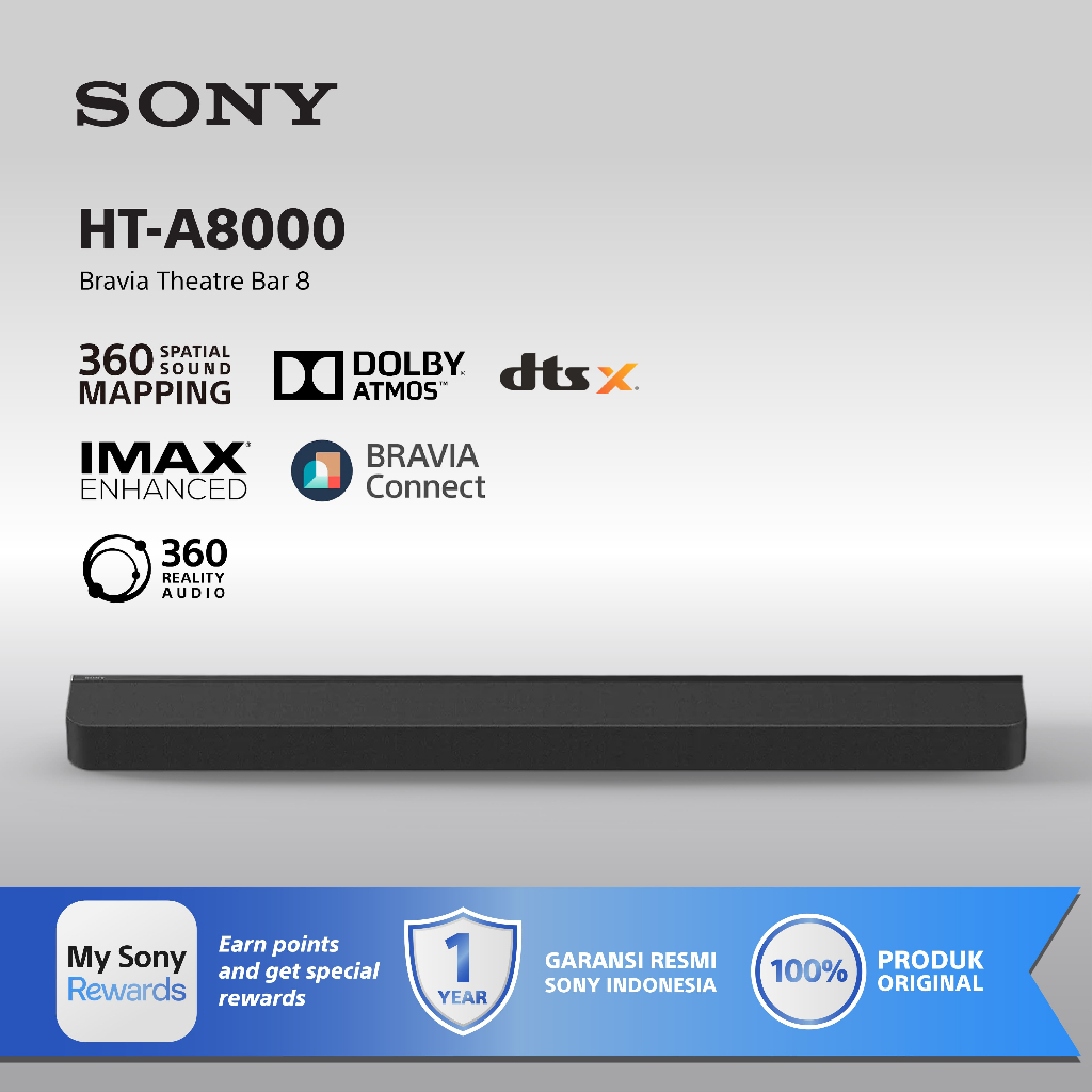 Jual Sony HT-A8000 with Subwoofer SA-SW3 Dolby Atmos Soundbar Home