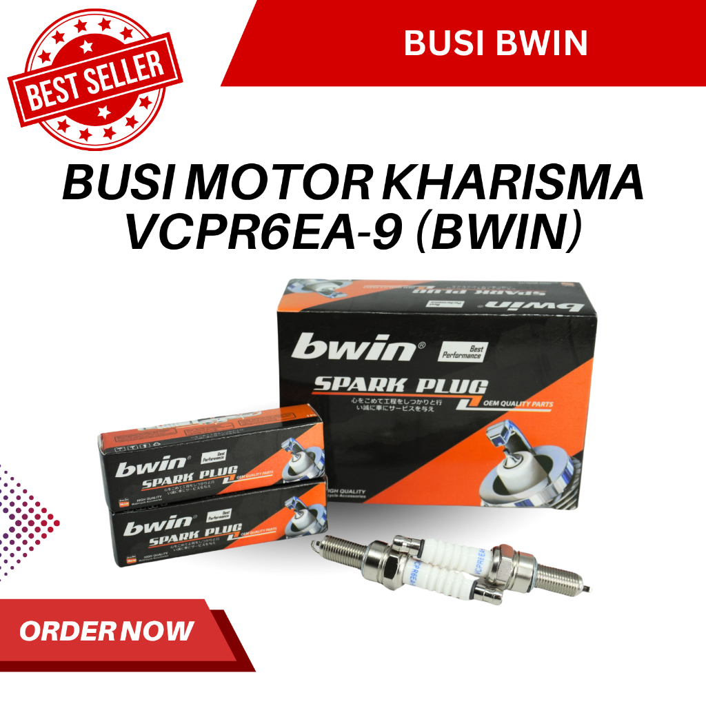 Jual BUSI MOTOR / SPARK PLUG VCPR6EA-9 (KHARISMA, SUPRA X 125, VIXION ...