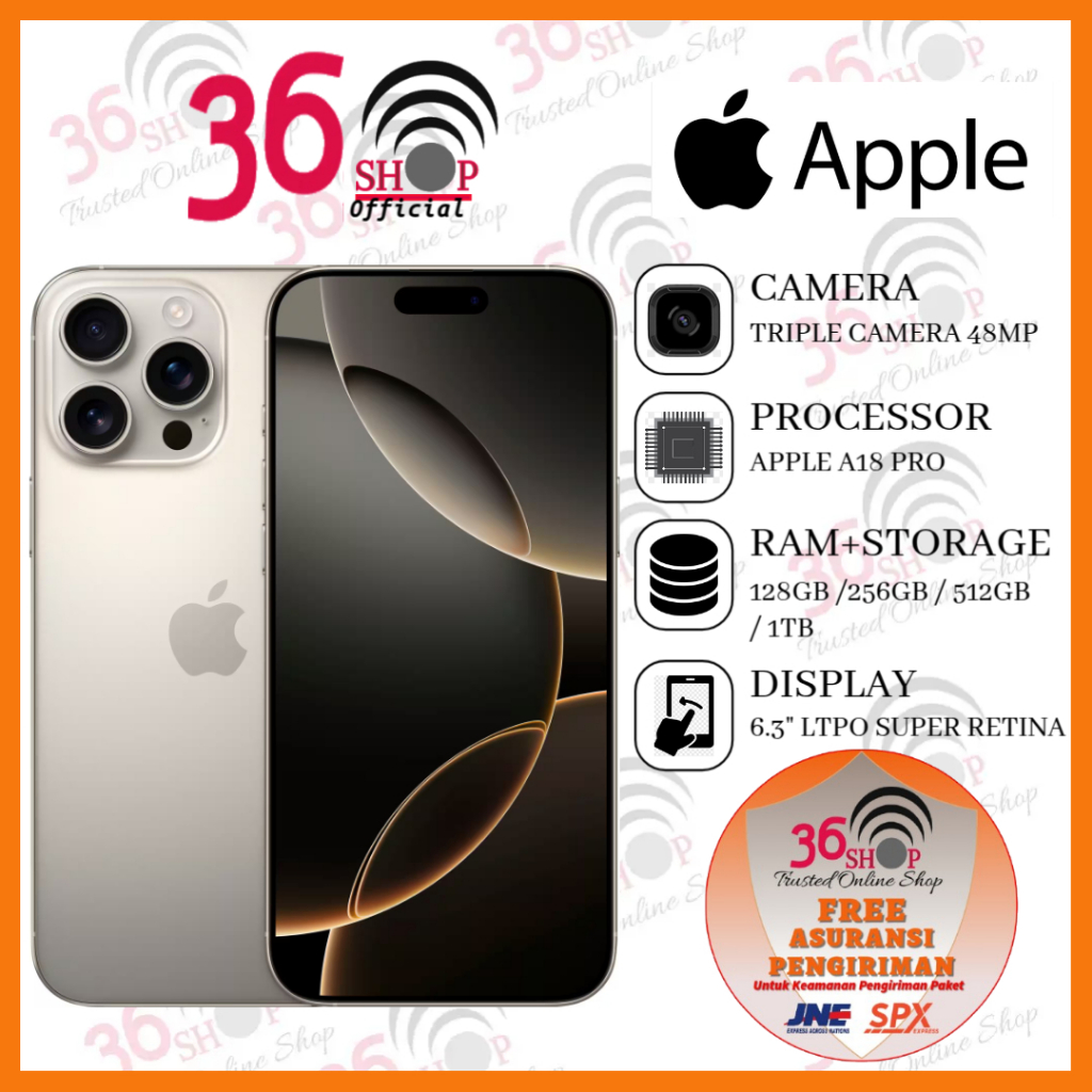 Jual iP [ Garansi Resmi ] 16 Pro 128GB 256GB 512GB 1TB | Shopee Indonesia