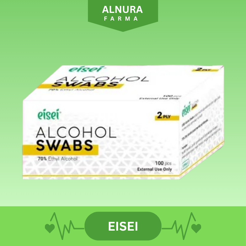 Jual Eisei Alcohol Swab Tisu Tissue Alkohol Swap Murah 100 pcs ...