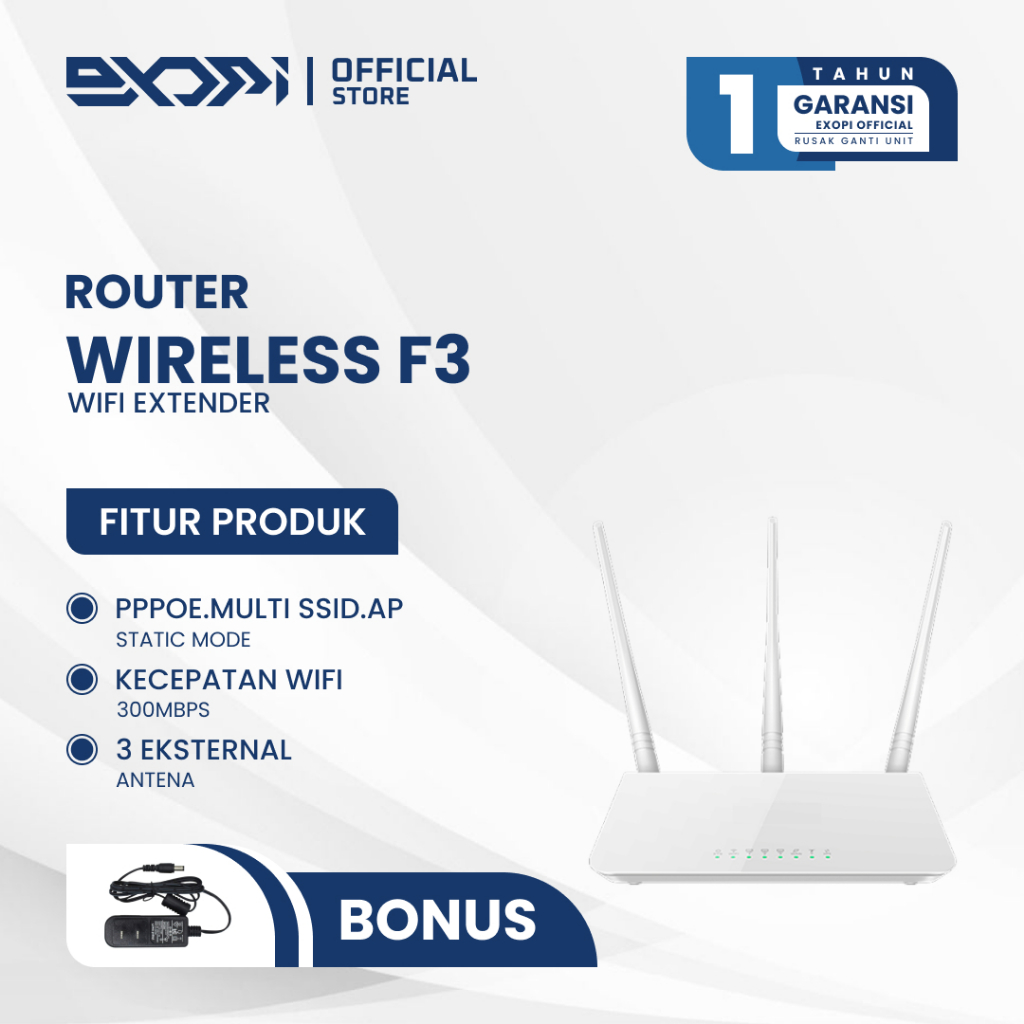 Jual Router F3 V6 V5 Wireless WiFi 300Mbps | Bisa PPPoE Multi SSID ...