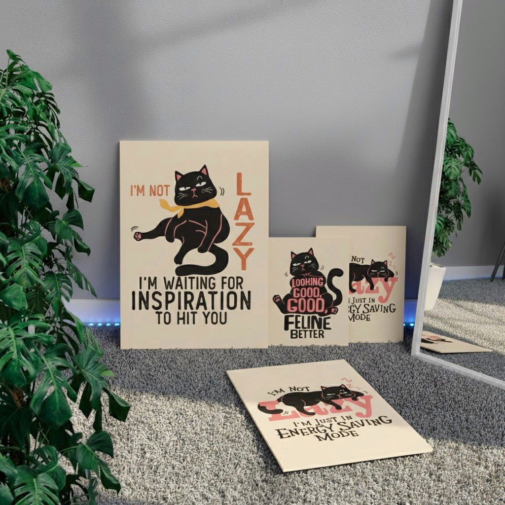Jual Hiasan Dinding Kamar/Cafe Poster Minimalis Kucing Quote - Pajangan ...