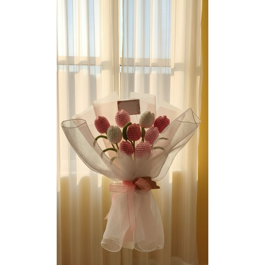 Jual Bunga Tulip Rajut homemade Bunga wisuda buket wisuda buket ...