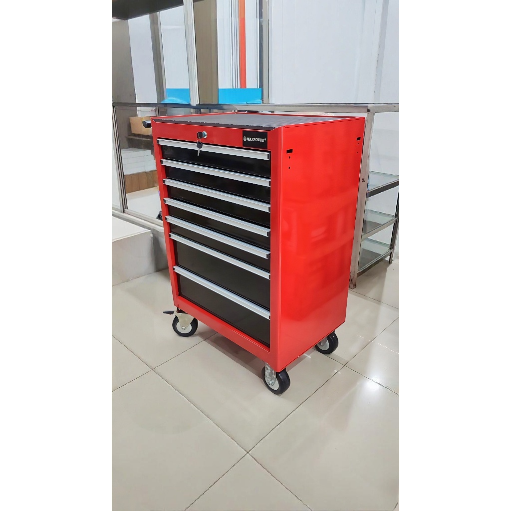 Jual MAXPOWER Lemari Kunci Roda Bengkel Rak Laci Susun 7 Drawers Tool ...