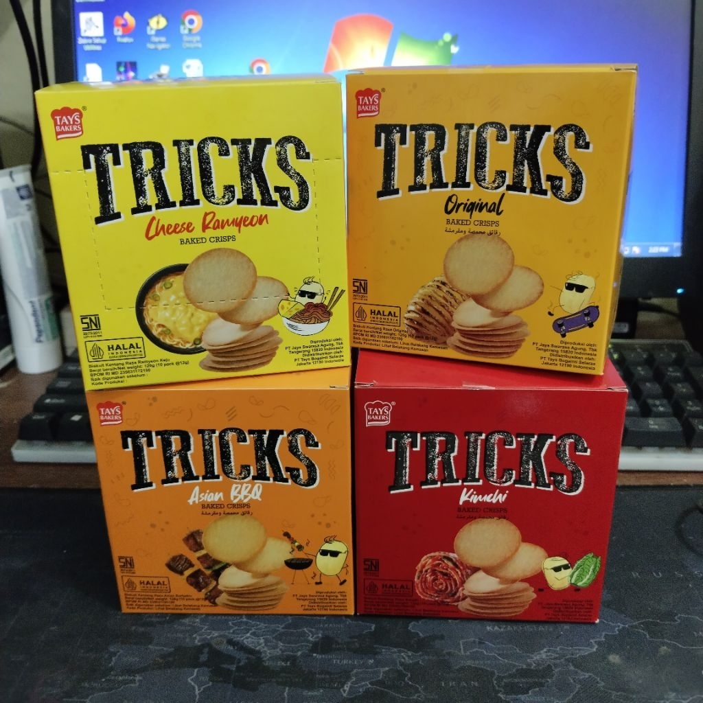 Jual Tricks Snack Baked Crisps Kentang 4 Rasa Original / Asian BBQ ...