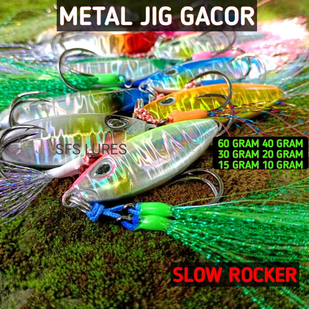 Micro jig plus kail metal jig 20gram 30gram 40gram slow rocker non gid plus  assist hok jig metal jig 10gram metal jig 15gram metal jig 20 gram metal